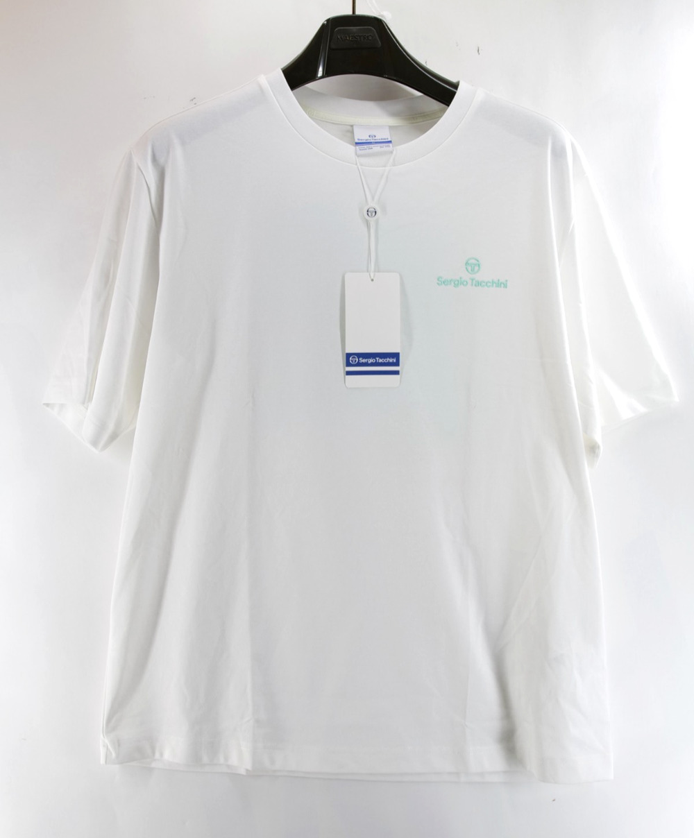 Sergio Tacchini White Daily Back Artwork Tee Shirt Mens XL NWT Graphic Back